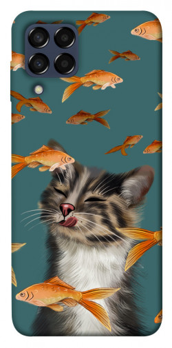 Чохол itsPrint Cat with fish для Samsung Galaxy M33 5G