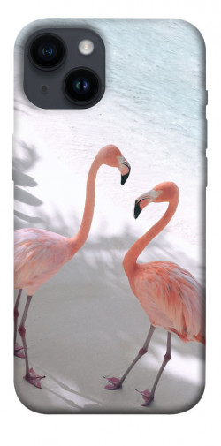 Чехол itsPrint Flamingos для Apple iPhone 14 (6.1")
