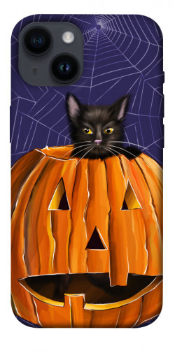 Чехол itsPrint Cat and pumpkin для Apple iPhone 14 (6.1")