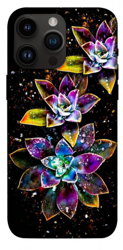 Чохол itsPrint Flowers on black для Apple iPhone 14 Pro Max (6.7")