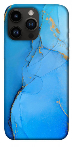 Чехол itsPrint Синий с золотом для Apple iPhone 14 Pro Max (6.7")
