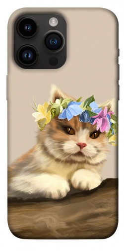 Чехол itsPrint Cat in flowers для Apple iPhone 14 Pro Max (6.7")