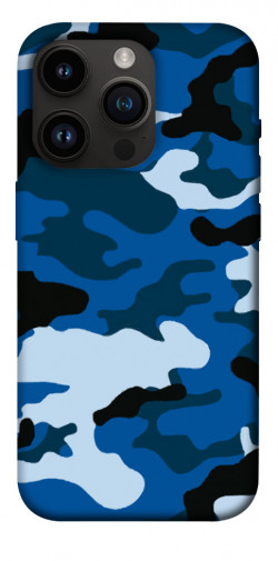 Чехол itsPrint Синий камуфляж 3 для Apple iPhone 14 Pro (6.1")