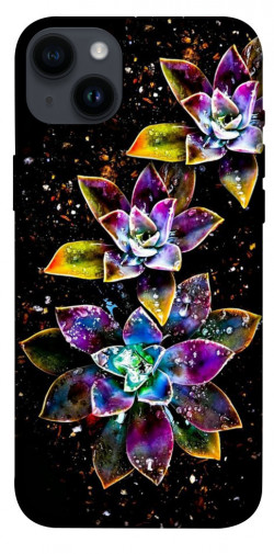 Чехол itsPrint Flowers on black для Apple iPhone 14 Plus (6.7")