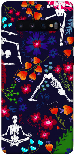 Чехол itsPrint Yoga skeletons для Samsung Galaxy S10+
