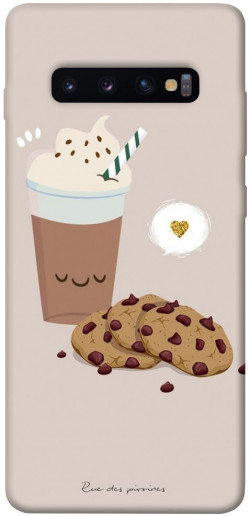 Чехол itsPrint Кофе с печеньем для Samsung Galaxy S10+