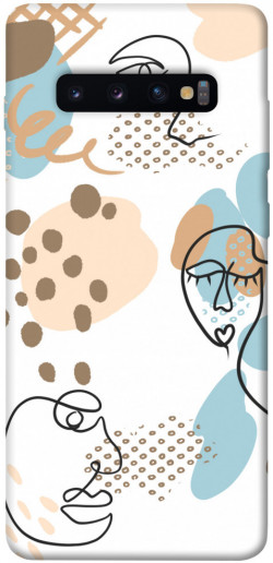 Чехол itsPrint Face pattern для Samsung Galaxy S10+