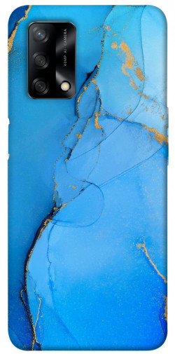 Чехол itsPrint Синий с золотом для Oppo A74 4G