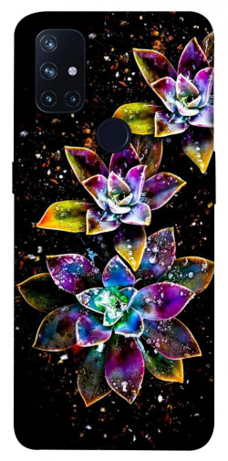 Чехол itsPrint Flowers on black для OnePlus Nord N10 5G