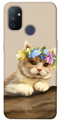Чехол itsPrint Cat in flowers для OnePlus Nord N100