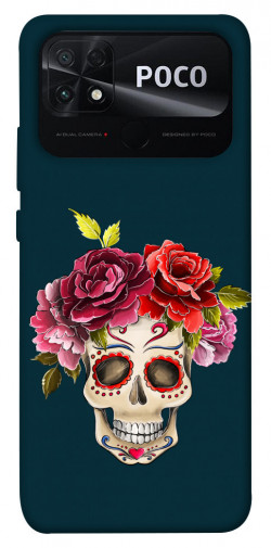 Чехол itsPrint Flower skull для Xiaomi Poco C40