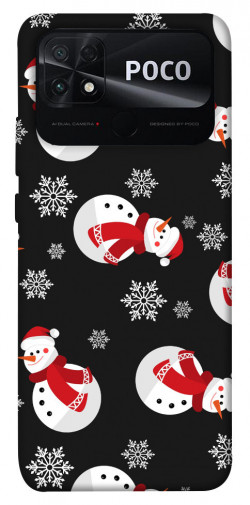 Чехол itsPrint Снеговики для Xiaomi Poco C40