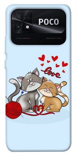 Чехол itsPrint Два кота Love для Xiaomi Poco C40