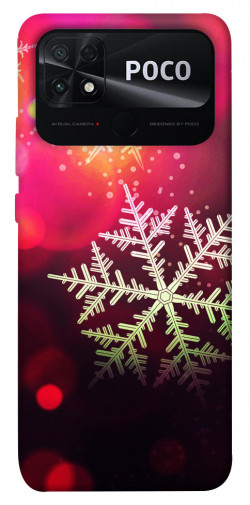Чехол itsPrint Снежинки для Xiaomi Poco C40