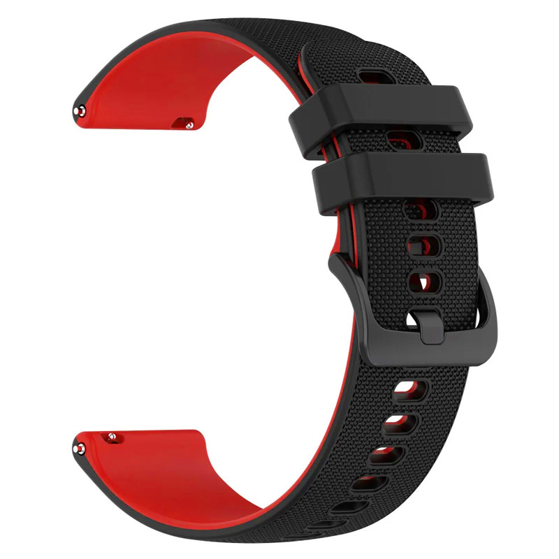 Ремінець Ribby для Smart Watch 20mm, Black / Red 1, Силікон (TPU), купити оптом з доставкою