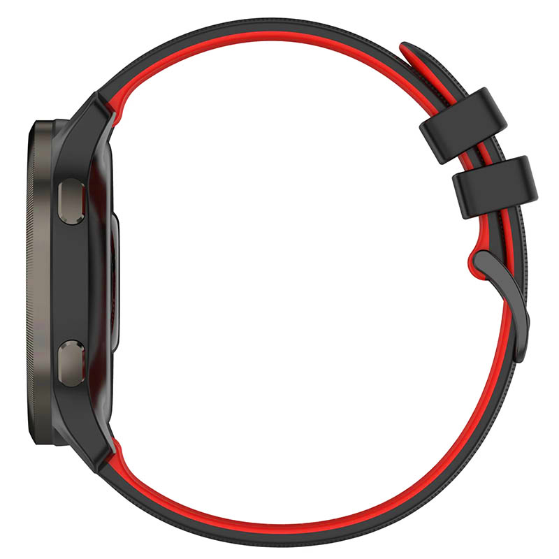 Ремінець Ribby для Smart Watch 20mm, Black / Red 2, Силікон (TPU), купити оптом з доставкою