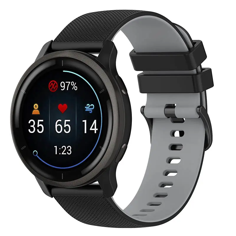 Ремешок Ribby для Smart Watch 22mm, Black, Силикон (TPU), купить оптом с доставкой