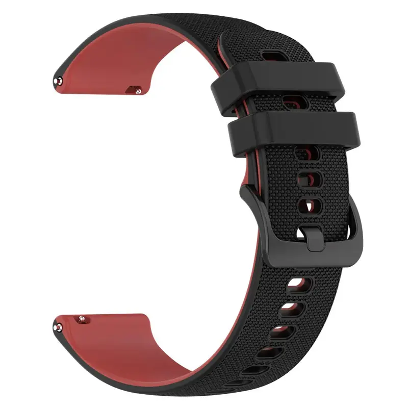 Ремешок Ribby для Smart Watch 22mm, Black / Red 1, Силикон (TPU), купить оптом с доставкой