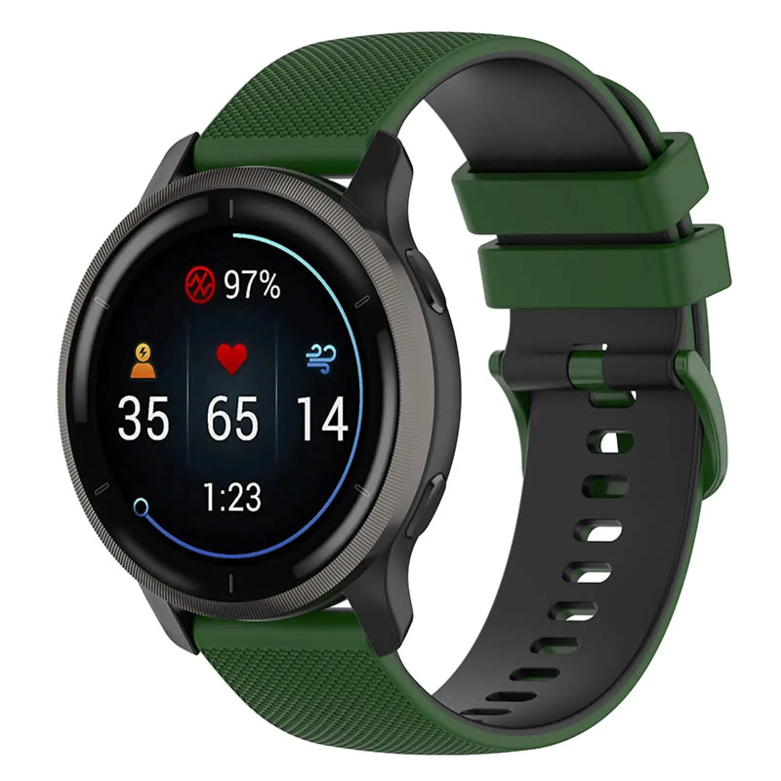 Ремешок Ribby для Smart Watch 22mm, Green, Силикон (TPU), купить оптом с доставкой