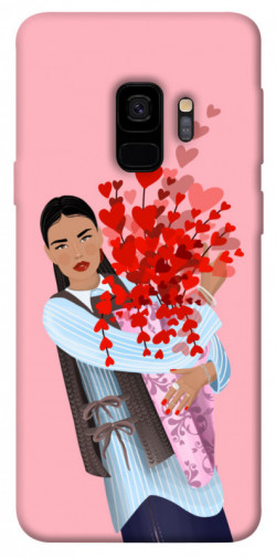 Чехол itsPrint Девушка с цветами для Samsung Galaxy S9