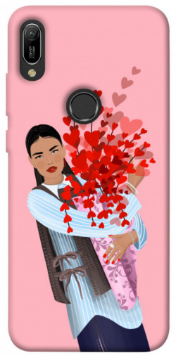 Чехол itsPrint Девушка с цветами для Huawei Y6 (2019)