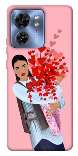 Чехол itsPrint Девушка с цветами для Motorola Edge 40