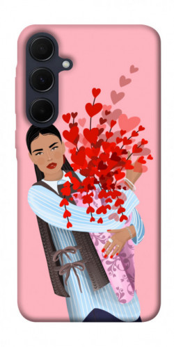 Чехол itsPrint Девушка с цветами для Samsung Galaxy A35