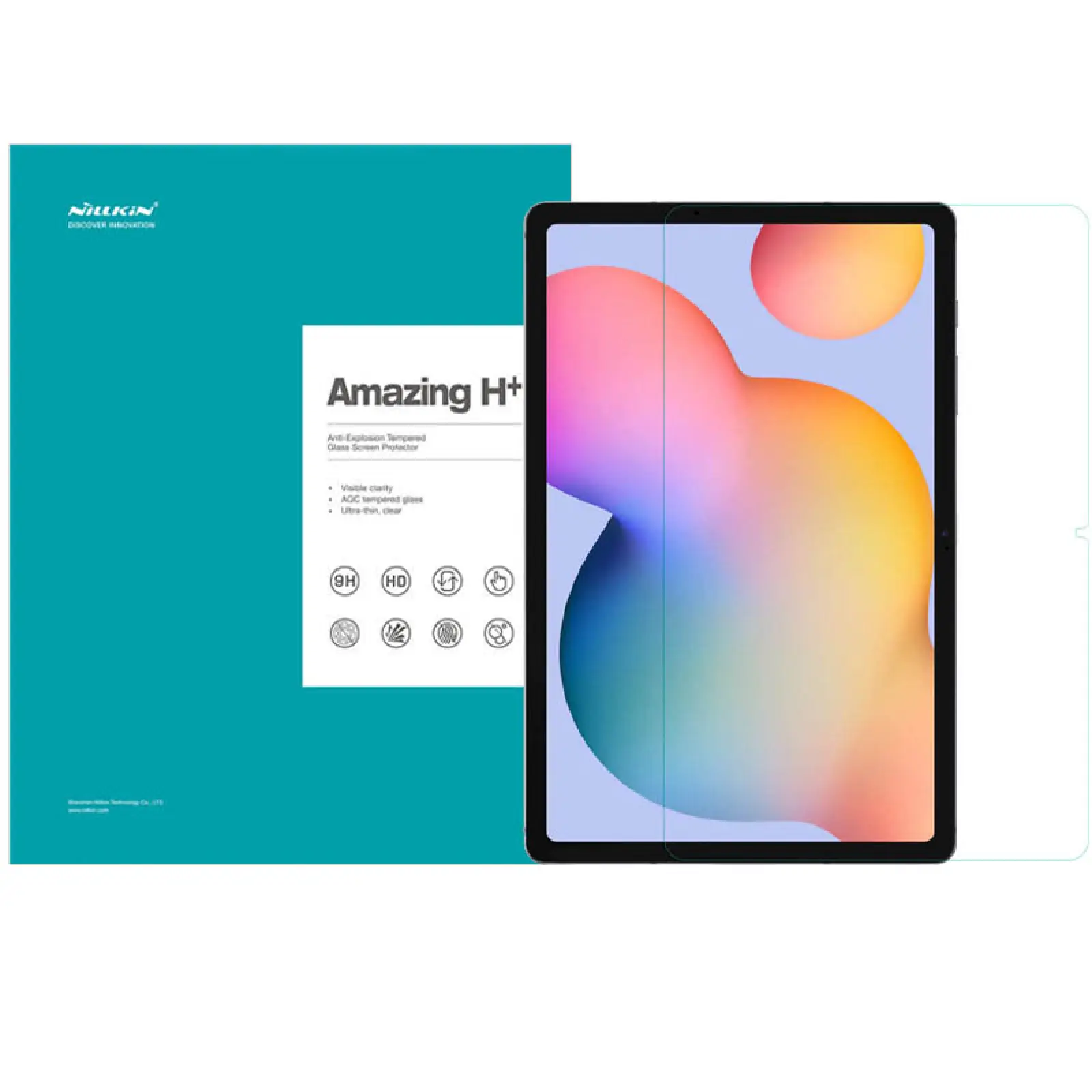 Уценка Защитное стекло Nillkin (H+) для Samsung Galaxy Tab S7+ / S8+ / S7 FE/S9+/S9 FE+/S10+ 12.4'', Закаленное стекло, купить оптом с доставкой