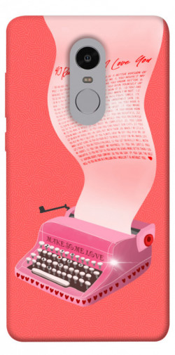 Чохол itsPrint Рожева друкарська машинка для Xiaomi Redmi Note 4X / Note 4 (Snapdragon)