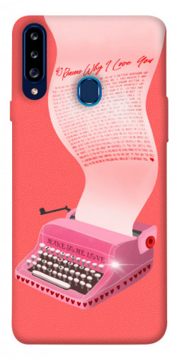 Чехол itsPrint Розовая печатная машинка для Samsung Galaxy A20s