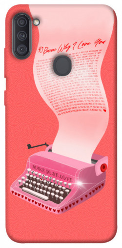 Чохол itsPrint Рожева друкарська машинка для Samsung Galaxy A11