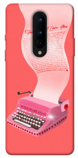 Чехол itsPrint Розовая печатная машинка для OnePlus 8