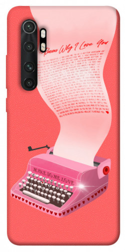 Чехол itsPrint Розовая печатная машинка для Xiaomi Mi Note 10 Lite