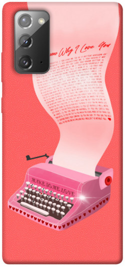 Чохол itsPrint Рожева друкарська машинка для Samsung Galaxy Note 20