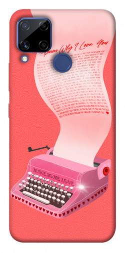 Чехол itsPrint Розовая печатная машинка для Realme C15