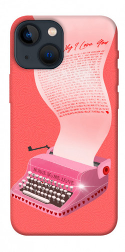 Чохол itsPrint Рожева друкарська машинка для Apple iPhone 13 mini (5.4")