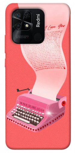 Чехол itsPrint Розовая печатная машинка для Xiaomi Redmi 10C