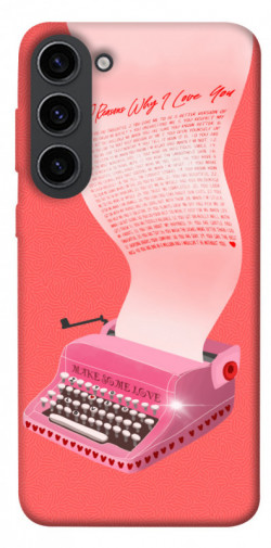 Чехол itsPrint Розовая печатная машинка для Samsung Galaxy S23