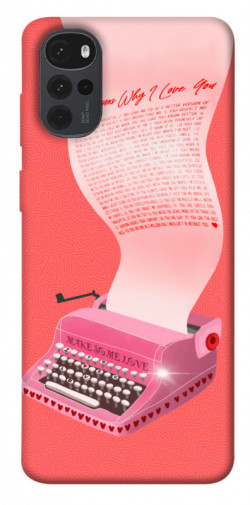 Чехол itsPrint Розовая печатная машинка для Motorola Moto G22