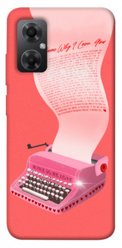 Чехол itsPrint Розовая печатная машинка для Xiaomi Redmi Note 11R