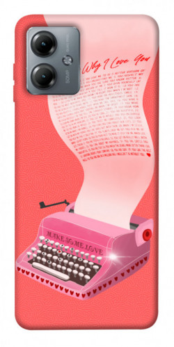 Чехол itsPrint Розовая печатная машинка для Motorola Moto G14