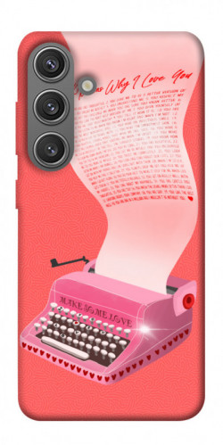 Чехол itsPrint Розовая печатная машинка для Samsung Galaxy S24