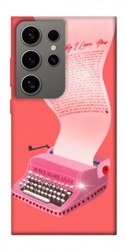 Чехол itsPrint Розовая печатная машинка для Samsung Galaxy S24 Ultra