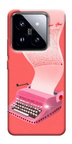 Чехол itsPrint Розовая печатная машинка для Xiaomi 14 Pro