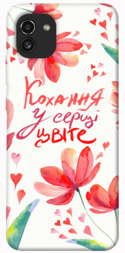 Чехол itsPrint Кохання у серці цвіте для Samsung Galaxy A03