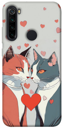 Чехол itsPrint Коты и сердце для Xiaomi Redmi Note 8
