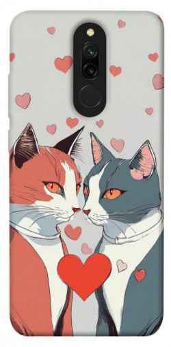 Чохол itsPrint Коти та серце для Xiaomi Redmi 8