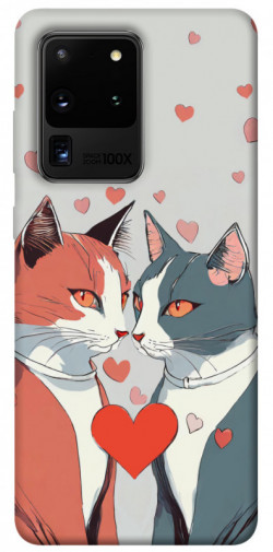 Чехол itsPrint Коты и сердце для Samsung Galaxy S20 Ultra