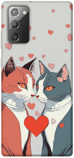 Чехол itsPrint Коты и сердце для Samsung Galaxy Note 20
