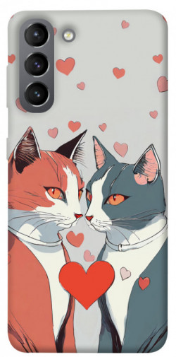 Чехол itsPrint Коты и сердце для Samsung Galaxy S21